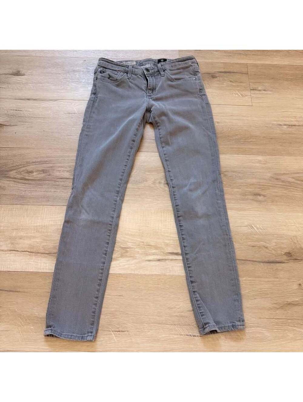 AG The Stevie Ankle Slim Straight Leg Jeans Washed Black Women's‎ 26R